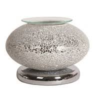 Silver Mosaic Ellipse -Electric Wax Melt Burner Touch -   Plus 15 Melts